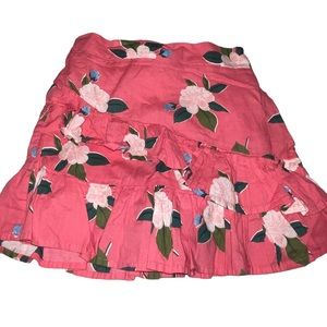 Carter’s Kid Girls Floral Skirt Girls Sz 6/6X Pink with Pink Flower Summer Skirt